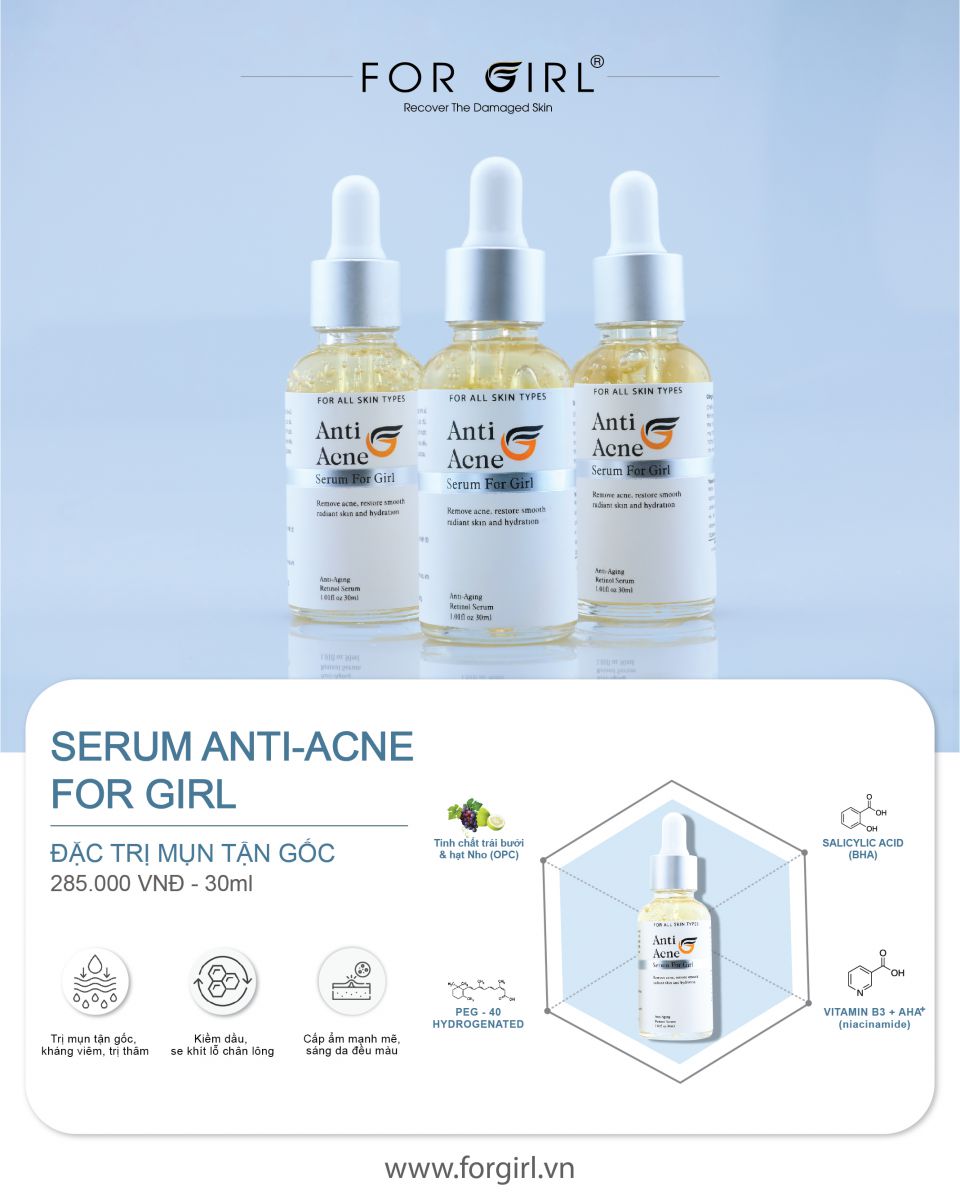 serum mụn anti acne for girl